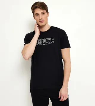 Aero Men's Typography Printed T-Shirt