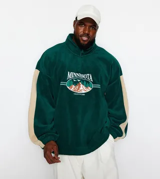 City Embroidered Long Sleeves Oversized Sweatshirt