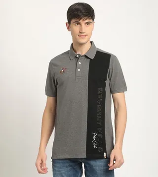 Color Block Logo Embroidered Polo T-Shirt
