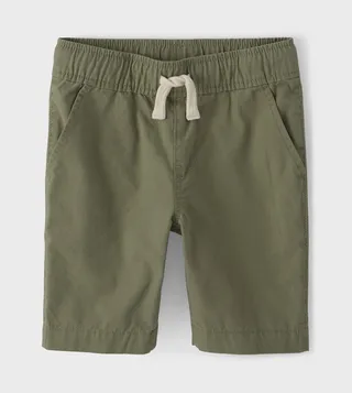 Solid Drawstring Waist Shorts