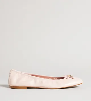 BAYLAY Leather Bow Ballerinas