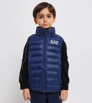 Printed Sleeves Puffer Jacket
