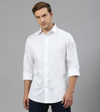 Logo Embroidered Long Sleeves Formal Shirt