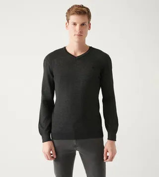 Long Sleeves Wool Blended Sweater