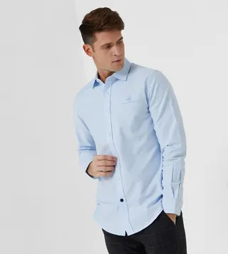 Long Sleeve Classic Collar Timeless Oxford Cloth Shirt 
