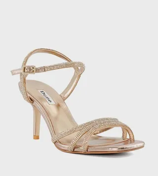 MALIAH Embellished Slingback Heeled Sandals