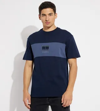 Color Block Crew Neck T-Shirt