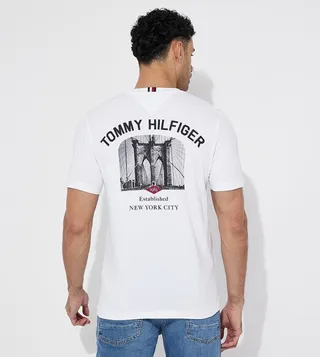 Printed Back Short Sleeves T-Shirt