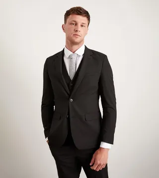 Slim Fit Black Essential Suit