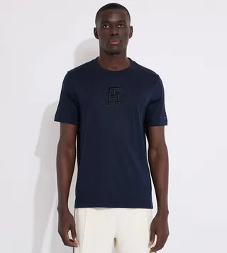 Monogram Embroidered Short Sleeves T-Shirt