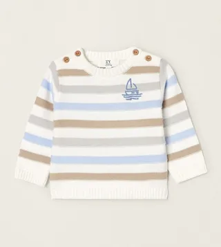 Newborn Boys Striped Sweater