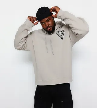 Print Detail Hoodie