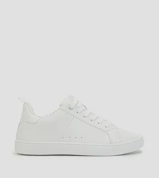 Solid Lace Up Tennis Sneakers