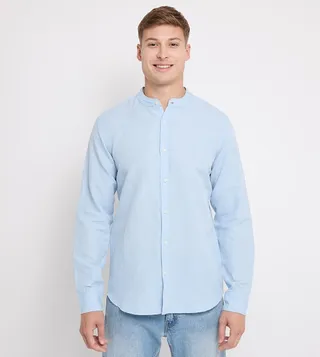 Aero Guys Mandarin Collar Slim Fit Shirt