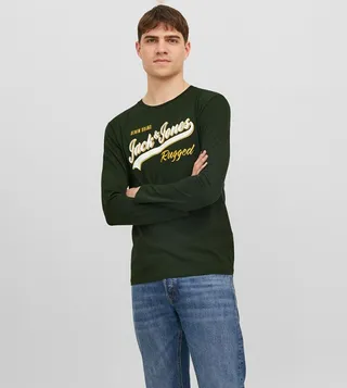 Logo Printed Long Sleeves T-Shirt