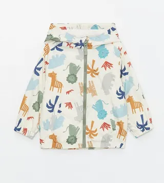 Hooded Printed Raincoat