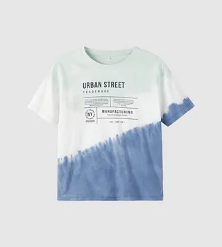 Tie Dye Color Block Printed T-Shirt