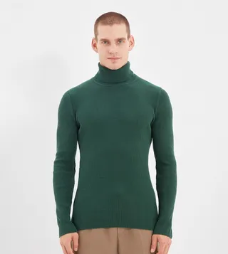 Slim Fit Corduroy Knit Sweater
