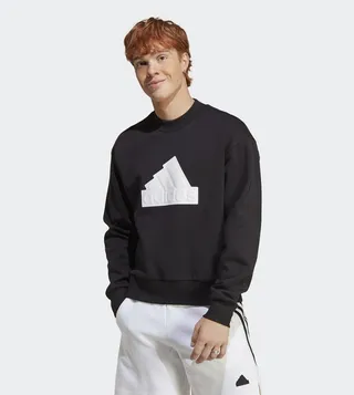 Logo Embossed Crew Neck Sweatshirt