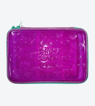 Transparency Embossed Pencil Case - Purple