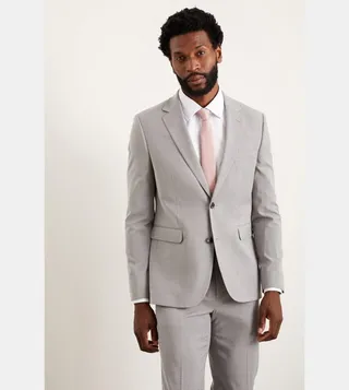 Skinny Fit Light Grey Blazer