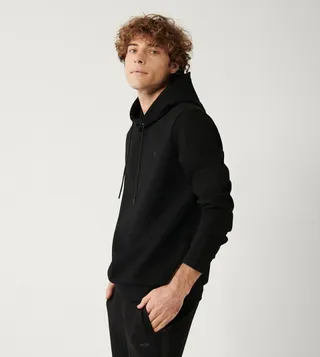Texture Interlock Hooded Sweatshirt