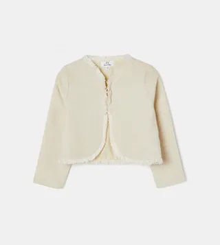 Girls Cardigan with Fringes and Lurex Threads