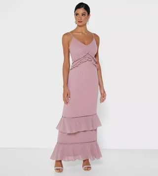 Ruffle Hem Maxi Dress