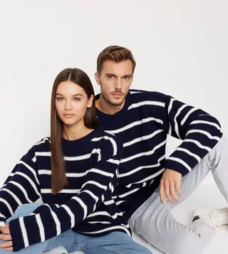 Striped Oversized Knitted Sweater