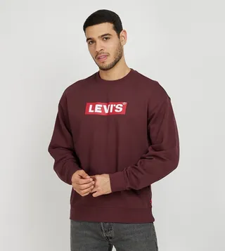 Logo Printed Relaxed Fit Crew Neck Sweatshirt