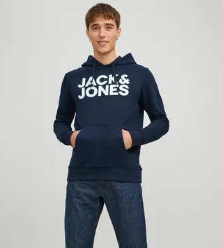 Slim Fit Printed Casual Hoodie