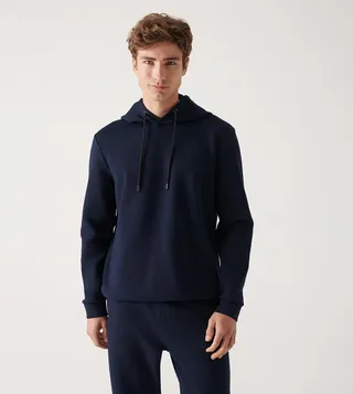 Texture Interlock Hooded Sweatshirt