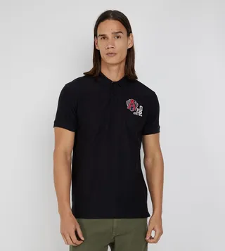 Aero Men's Logo Embroidered Polo T-Shirt