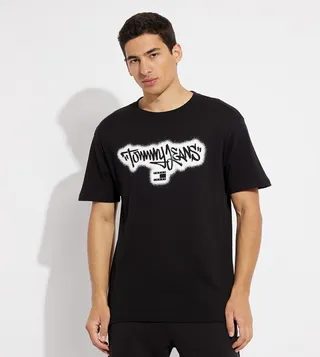 Spray Logo Crew Neck T-Shirt