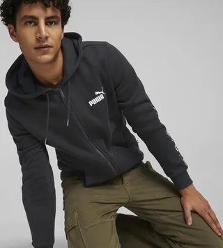 Logo Detail Zipper Hooded Jacket