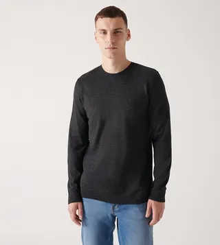 Solid Crew Neck Sweater