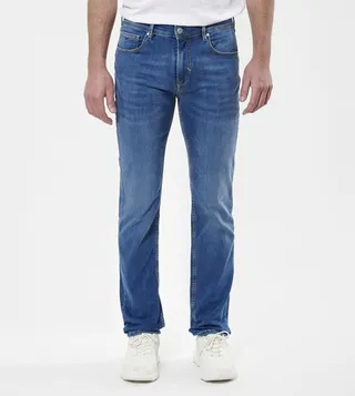 Mid Rise Straight Fit Jeans