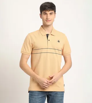 Logo Embroidered Contrast Trim Polo T-Shirt