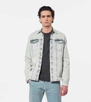 Snap-Button Closure Denim Shacket