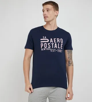Aero Men's Logo Printed Short Sleeves T-Shirt