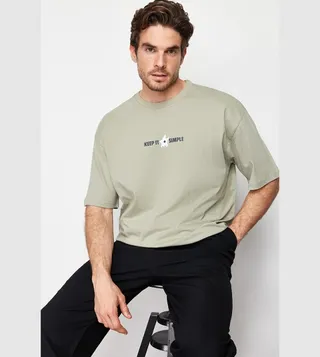 Printed Short Sleeves Oversized T-Shirt