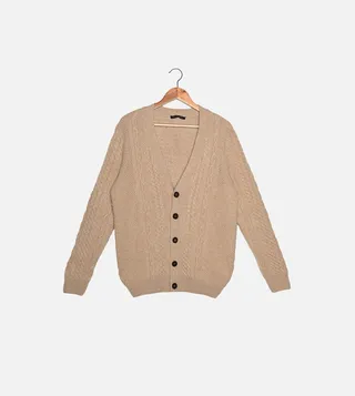 Slim Fit Hair Knit Sweater Cardigan