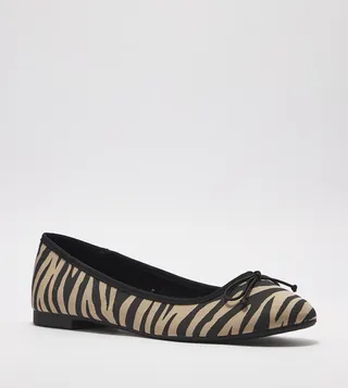 Printed Round Toe Ballerina
