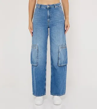 Faded Cargo Jeans