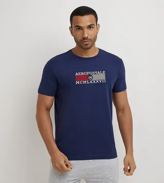 Aero Men's Logo Embroidered T-Shirt