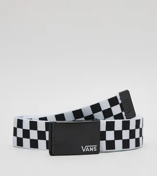 Logo Detail Checked Belt