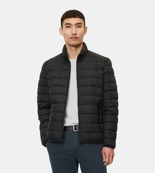 Logo Badge Zip-Through Puffer Jacket