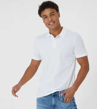Jjebasic Polo Ss Plain Tee-White