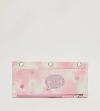 Girls Unicorn Patch Pencil Case