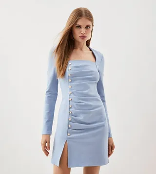 Ponte Tuck Jersey Mini Dress